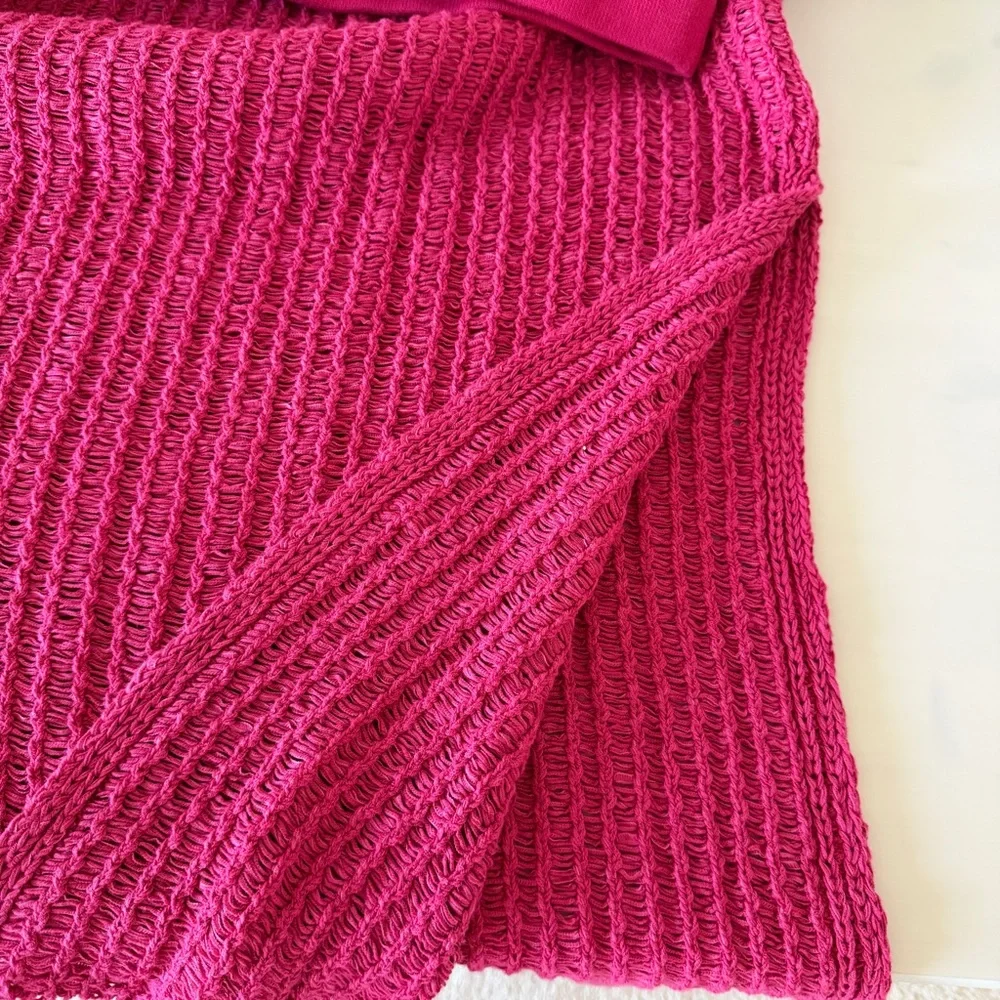 Free People 2 piece Crop Tank and Midi Skirt Sweater set Pink Size XL NWOT - Picture 12 of 12
